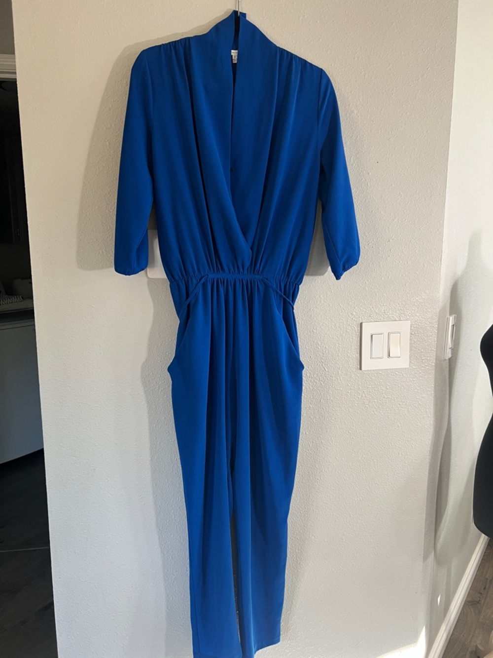Collective Concepts Cobalt Blue Maxi Wrap Jumpsuit